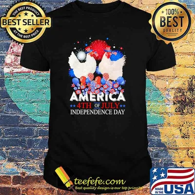 Chicken Fireworks America 4th Of July Independence Day shirt
