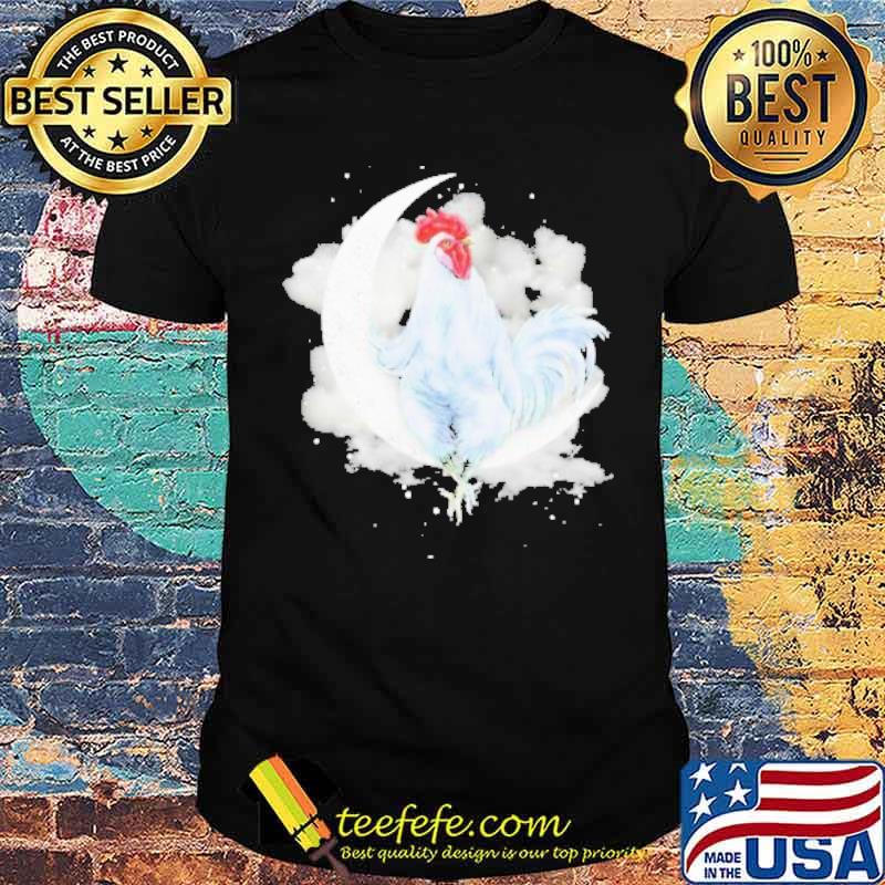 Chicken Sit On The Moon Happy Halloween shirt