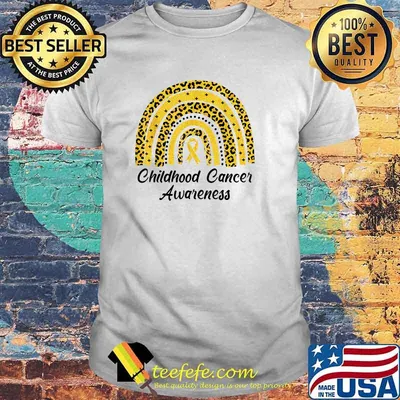 Childhood Cancer Awareness shirt Rainbow Leopard Ribbon T-Shirt