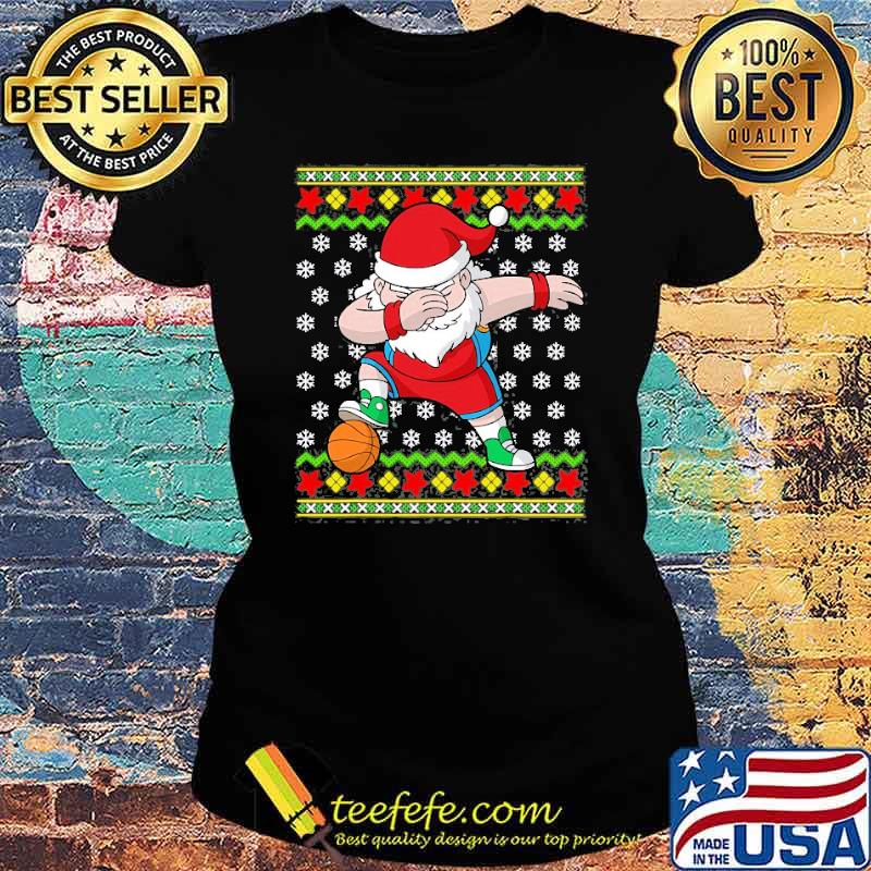 Christmas Dabbing Santa Basketball Dab Dance Shirt Ladies tee Christmas Dabbing Santa Basketball Dab Dance Shirt Ladies tee