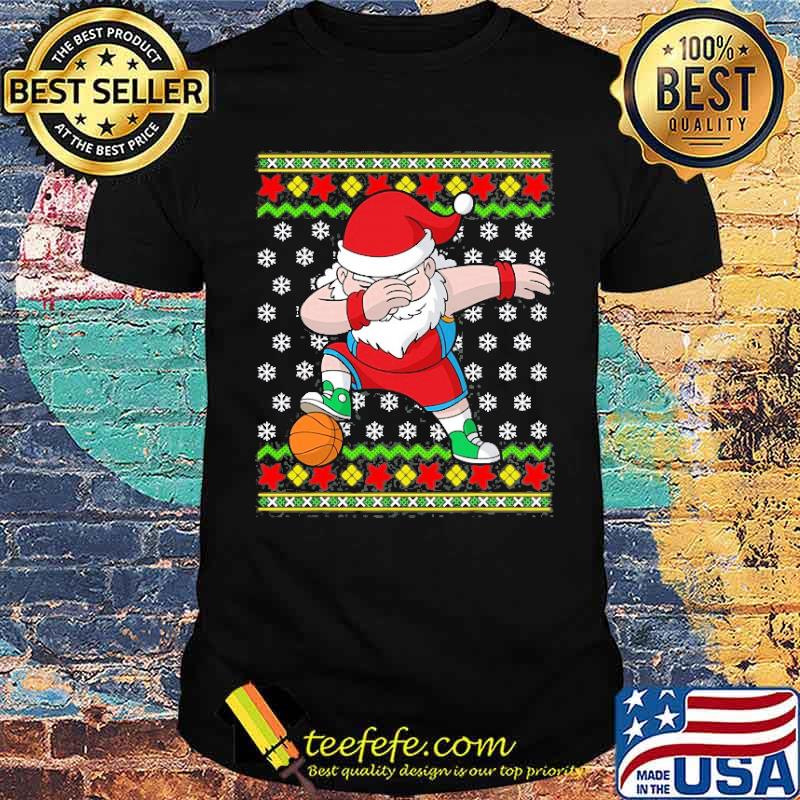 Christmas Dabbing Santa Basketball Dab Dance Shirt