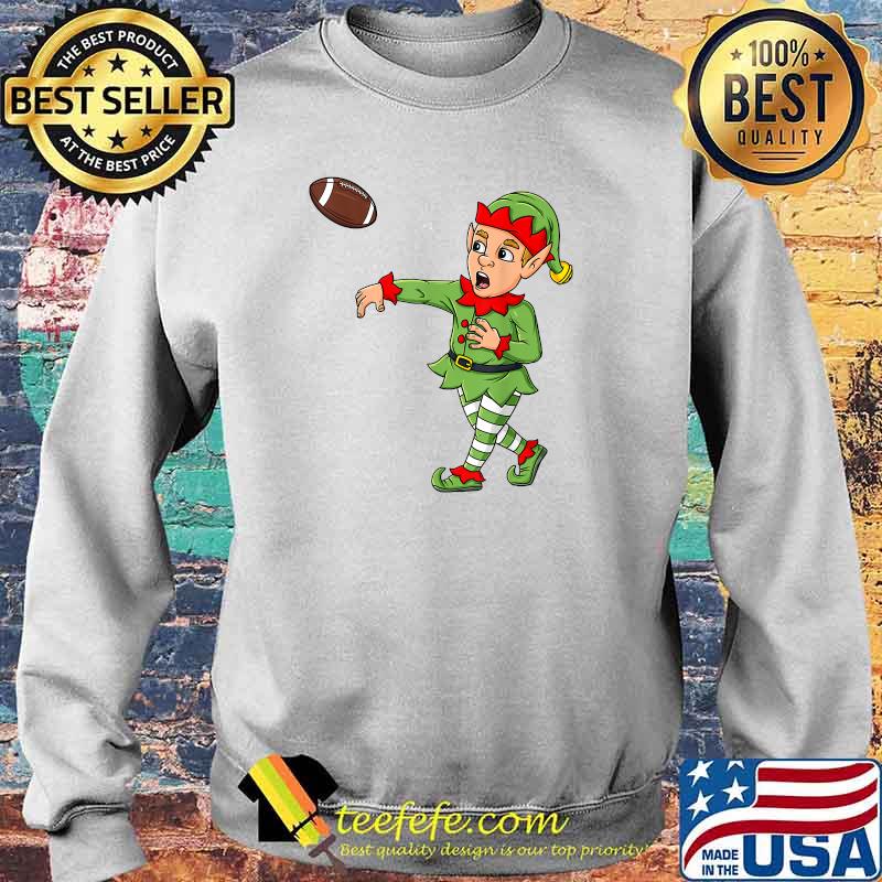 Christmas Elf Football Quarterback T-Shirt Sweater Christmas Elf Football Quarterback T-Shirt Sweater