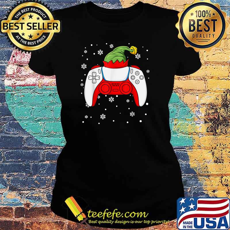 Christmas Elf Gamer Controller Gaming Xmas T-Shirt Ladies tee Christmas Elf Gamer Controller Gaming Xmas T-Shirt Ladies tee