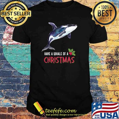 Christmas Holiday Orca Lovers Whales Sea Pandas Graphic T-Shirt