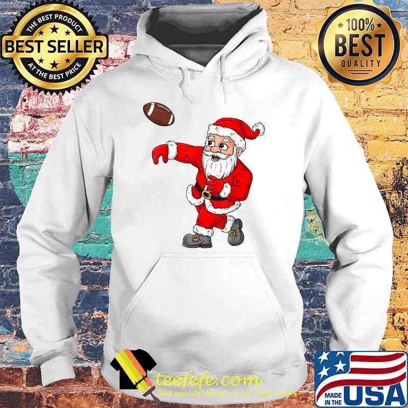 Christmas Santa Claus Football Quarterback T-Shirt Hoodie Christmas Santa Claus Football Quarterback T-Shirt Hoodie