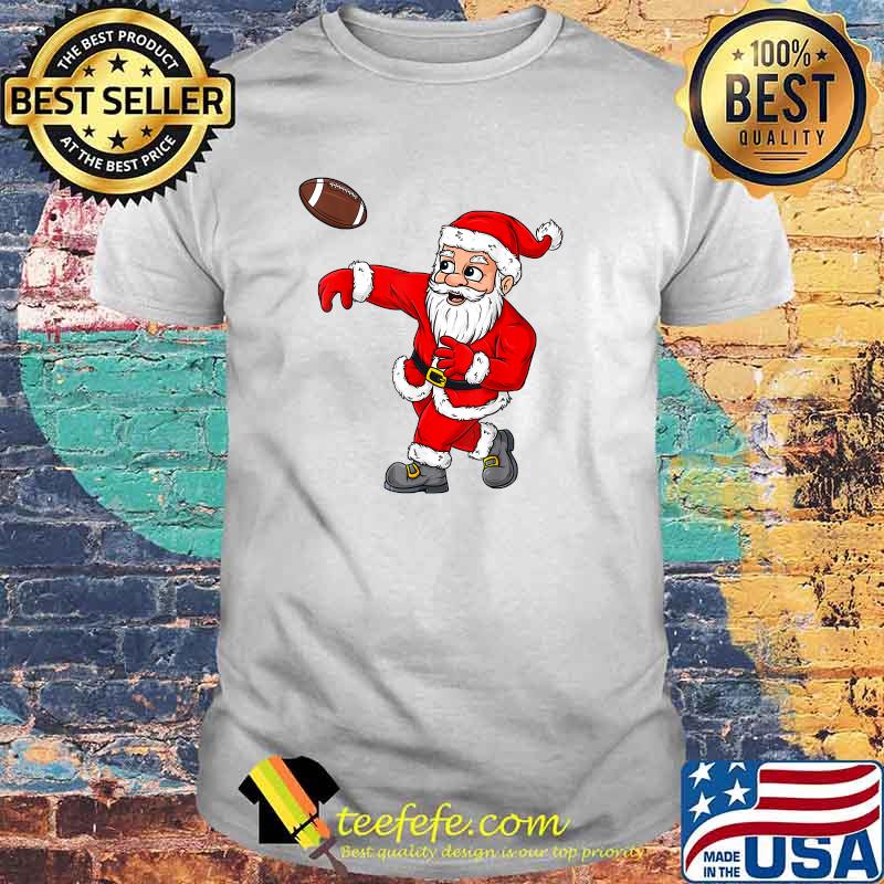Christmas Santa Claus Football Quarterback T-Shirt Christmas Santa Claus Football Quarterback T-Shirt