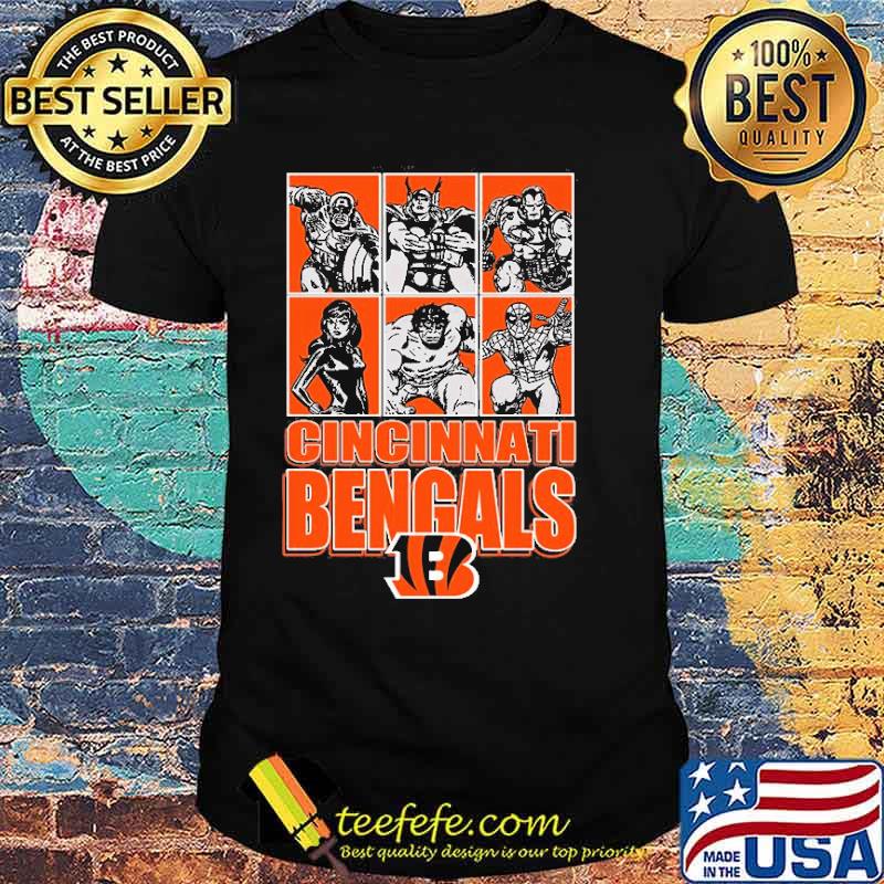 Cincinnati Bengals Disney Marvel Avengers Line-Up shirt