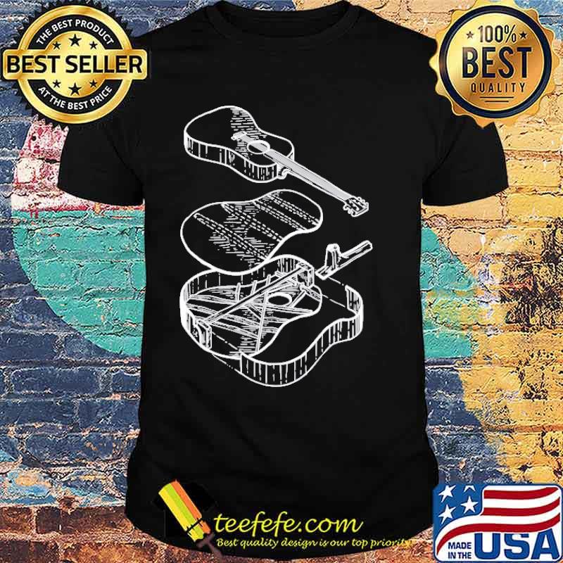 Classic Acoustic Guitar Patent Music Shirt Classic Acoustic Guitar Patent Music Shirt