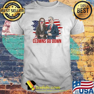 Clowns go down kamala harris and joe biden usa flag shirt