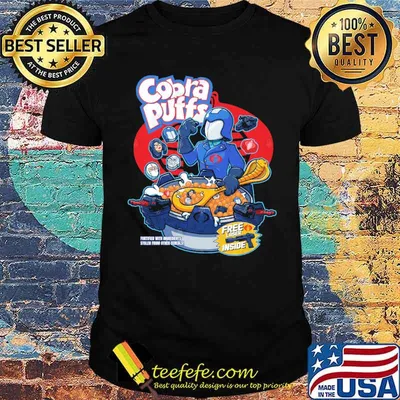 Cobra Puffs Free Laser Inside Fortified With Ingredients Stolen From Other Cereals Shirt