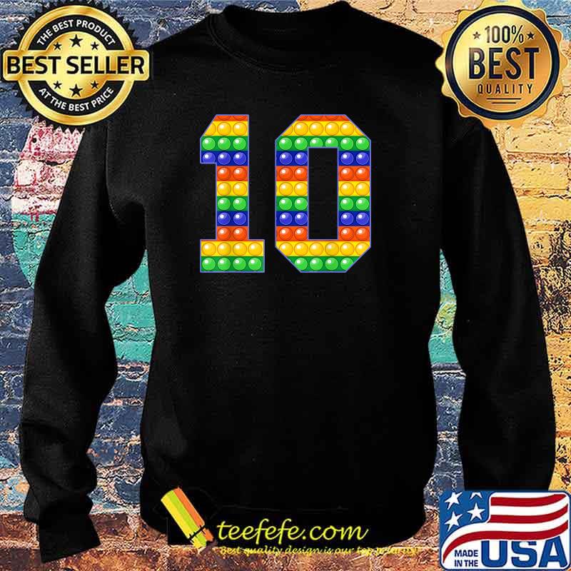 Colorful Fidget Pop It 10th Birthday Cute Design 10 Years Ol T-Shirt Sweater Colorful Fidget Pop It 10th Birthday Cute Design 10 Years Ol T-Shirt Sweater