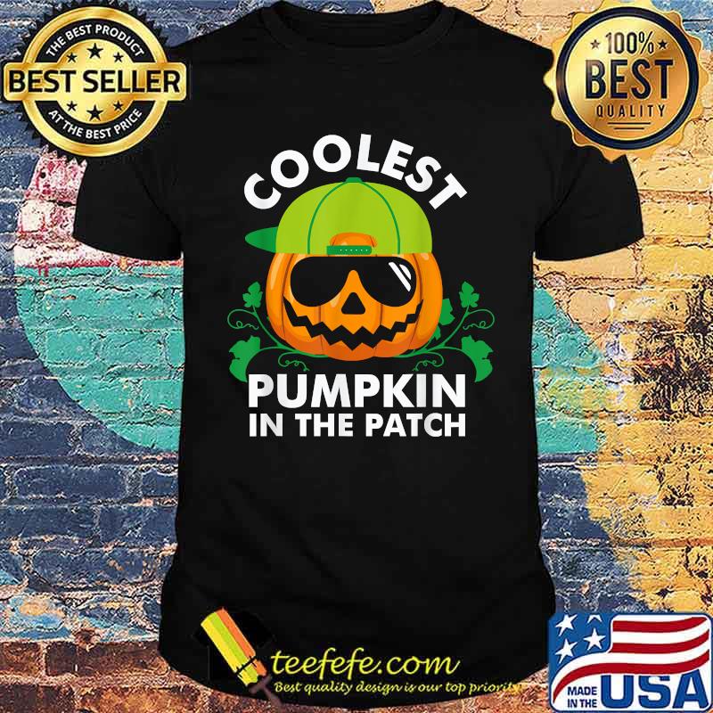 Coolest Pumpkin In The Patch Kids Boys Men Pumpkin Halloween T-Shirt