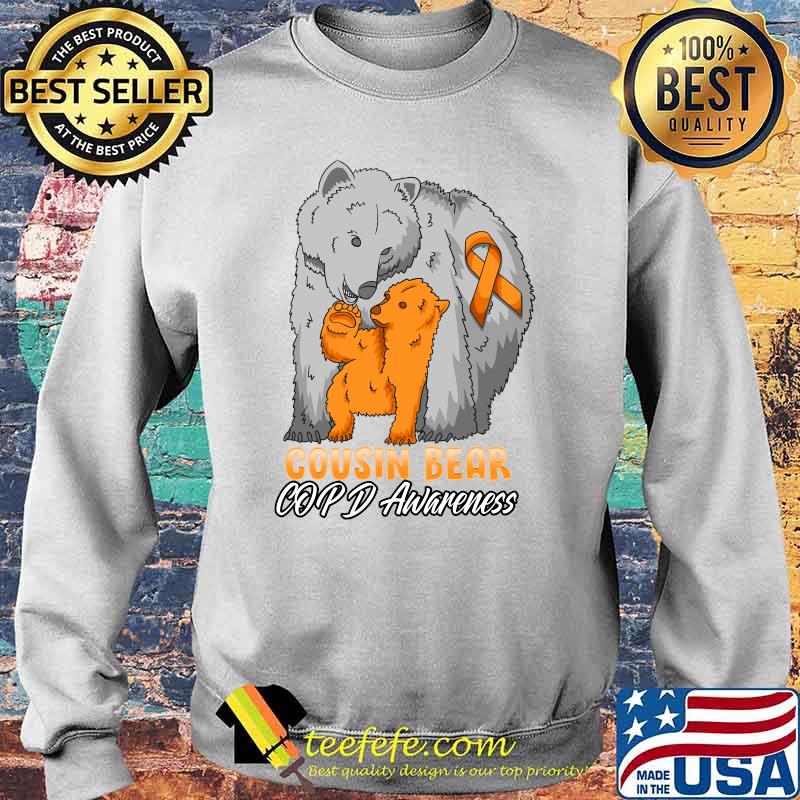 COPD Child Awareness Cousin Bear Support Ribbon T-Shirt Sweater COPD Child Awareness Cousin Bear Support Ribbon T-Shirt Sweater