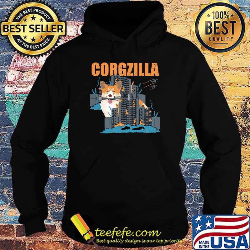Corgzilla Pembroke Welsh Corgi Pet Dog Lover T-Shirt Hoodie Corgzilla Pembroke Welsh Corgi Pet Dog Lover T-Shirt Hoodie
