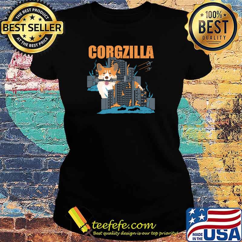 Corgzilla Pembroke Welsh Corgi Pet Dog Lover T-Shirt Ladies tee Corgzilla Pembroke Welsh Corgi Pet Dog Lover T-Shirt Ladies tee
