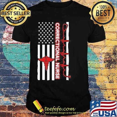 Correctional Nurse Usa Flag Shirt