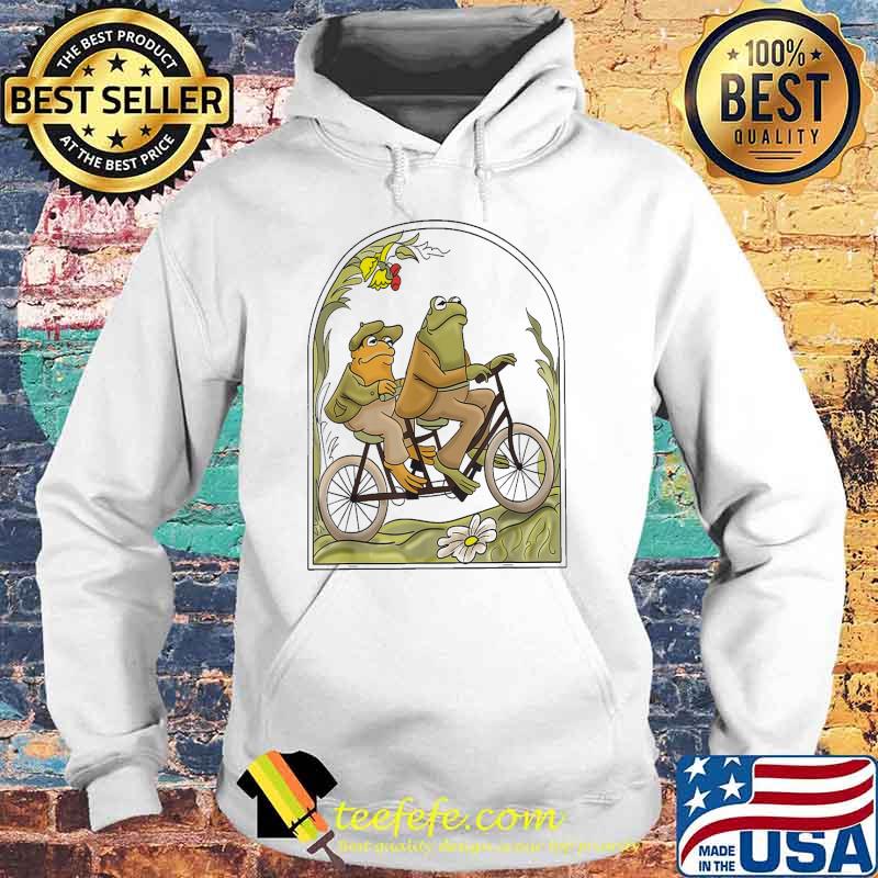 Cottagecore Inspired Goblincore Related Frog on Bike Shirt Hoodie Cottagecore Inspired Goblincore Related Frog on Bike Shirt Hoodie
