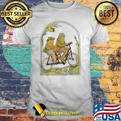 Cottagecore Inspired Goblincore Related Frog on Bike Shirt