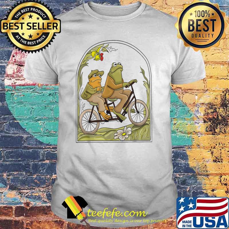 Cottagecore Inspired Goblincore Related Frog on Bike Shirt