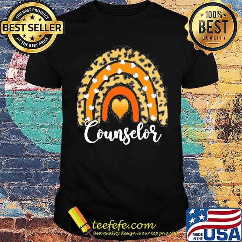 Counselor Boho Rainbow Leopard Shirt Counselor Boho Rainbow Leopard Shirt