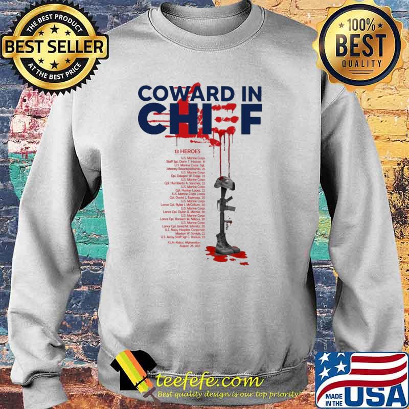 Coward in chief name of 13 heroes s Sweater Coward in chief name of 13 heroes s Sweater