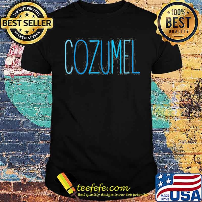Cozumel Mexico Blue Lettering Shirt