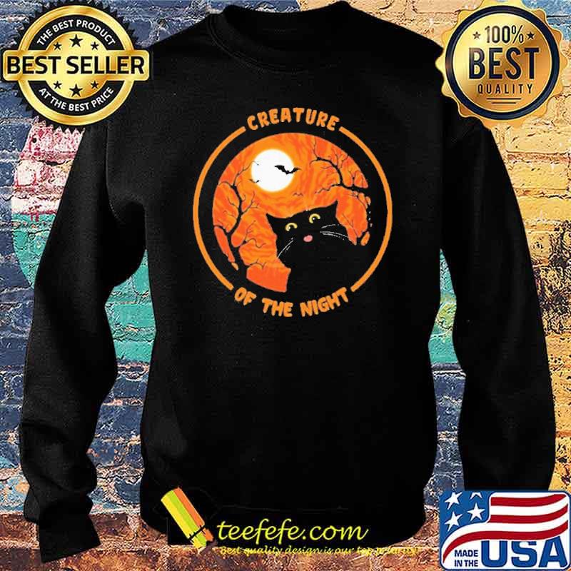 Creature Of The Night Fun Halloween Black Cat Shirt Sweater Creature Of The Night Fun Halloween Black Cat Shirt Sweater