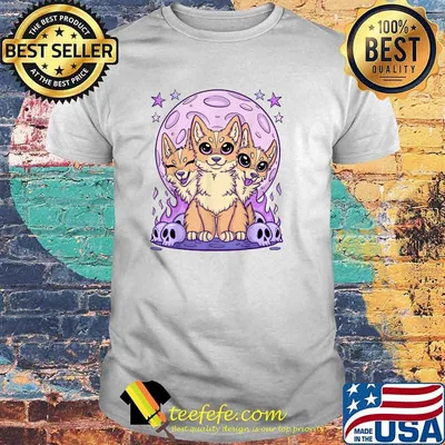 Creepy Headed Dog Anime Kawaii Pastel Goth Clothes T-Shirt