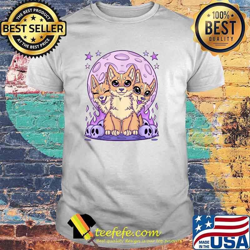 Creepy Headed Dog Anime Kawaii Pastel Goth Clothes T-Shirt