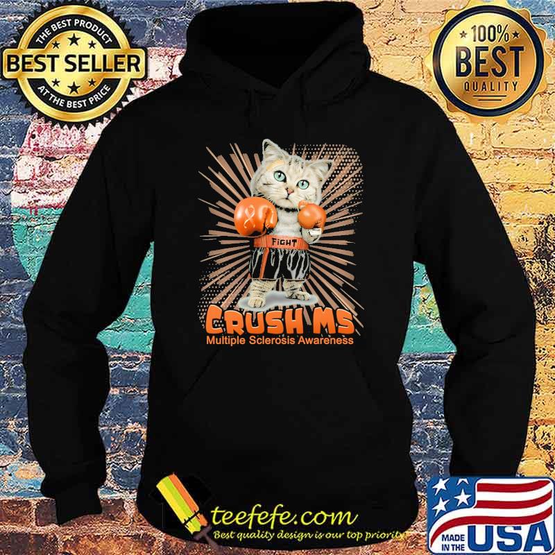 Crush ms multiple sclerosis awareness cat boxing s Hoodie Crush ms multiple sclerosis awareness cat boxing s Hoodie