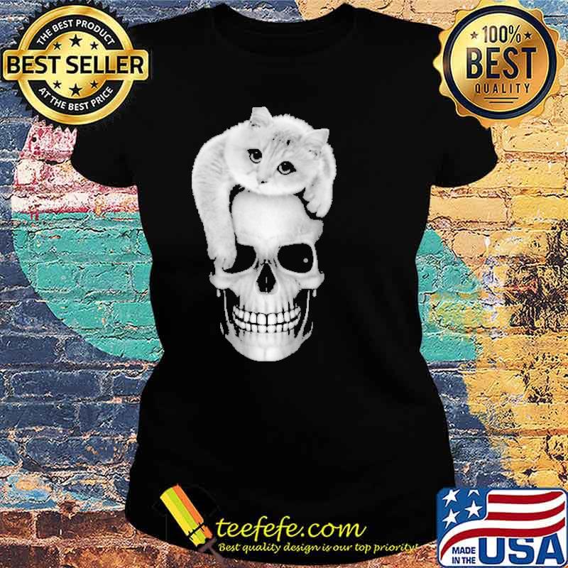 Cute But Creepy shirt Cat and Skull Halloween Shirt Ladies tee Cute But Creepy shirt Cat and Skull Halloween Shirt Ladies tee