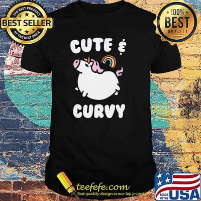 Cute curvy unicorn big shirt