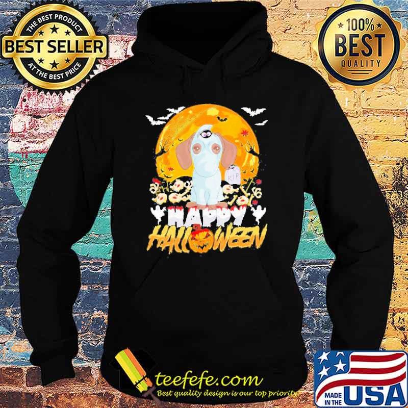Dachshund Ghost And Moon Happy Halloween Shirt Hoodie Dachshund Ghost And Moon Happy Halloween Shirt Hoodie