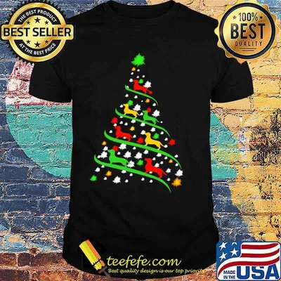 Dachshund Tree Xmas Christmas Shirt