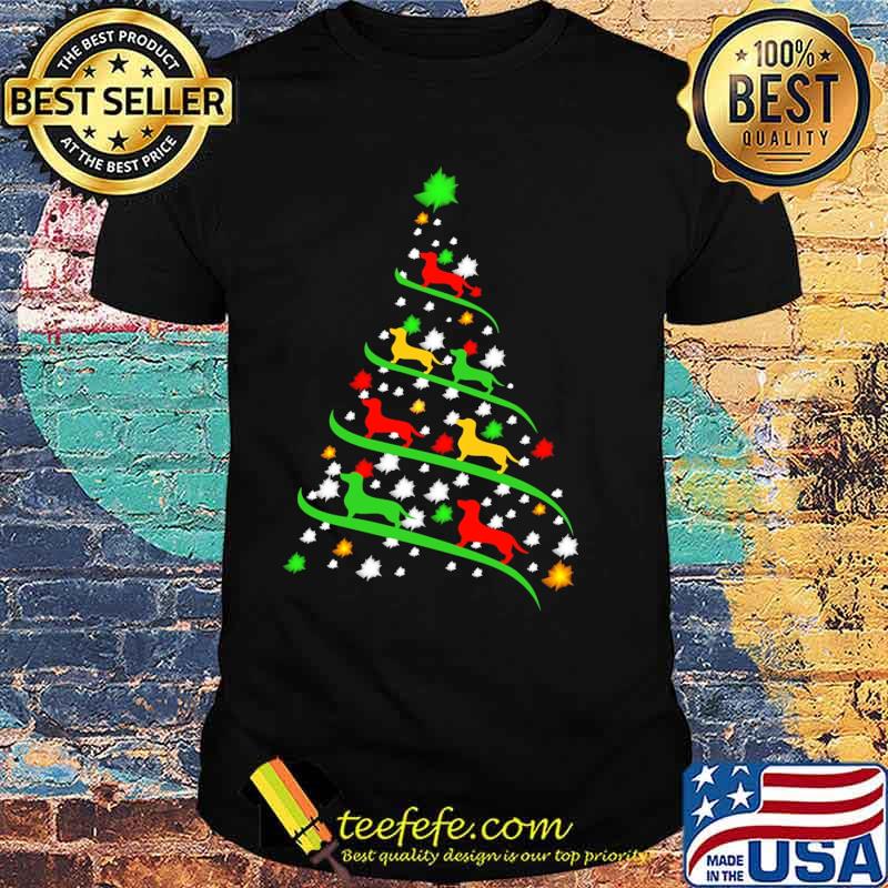 Dachshund Tree Xmas Christmas Shirt