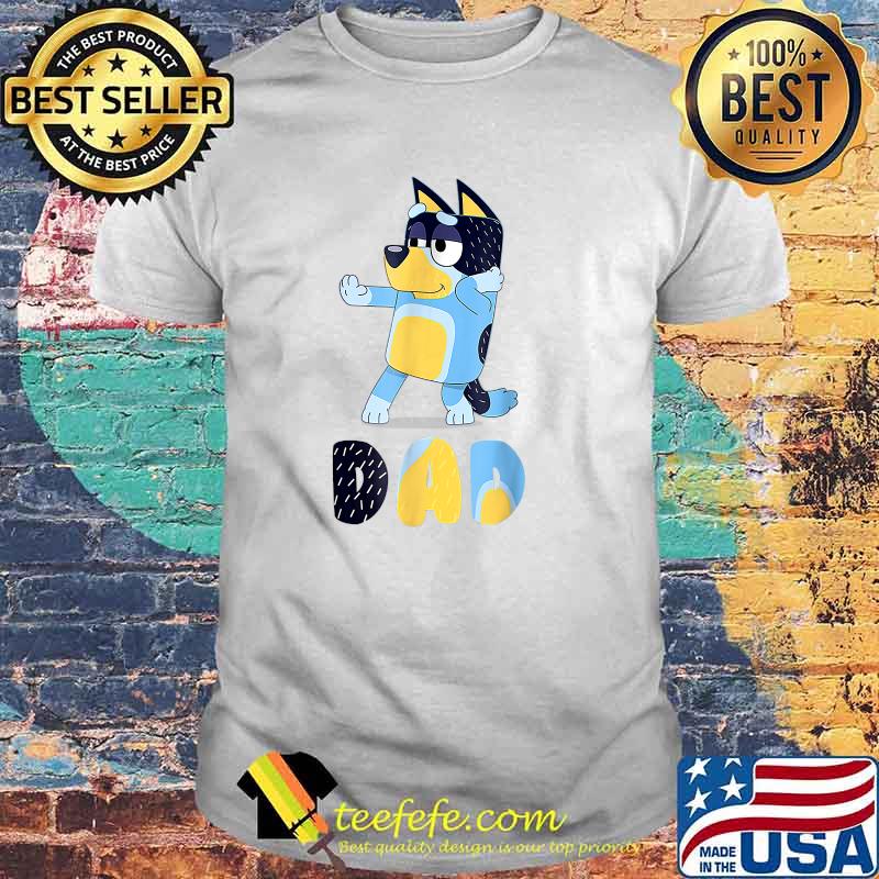 Dad Dog Cartoon Matching Birthday Party T-Shirt