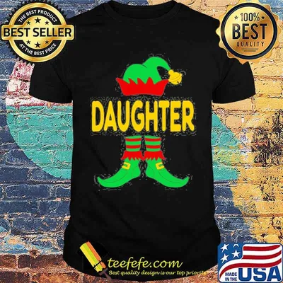 Daughter Elf Christmas Family Matching Pajama Shirt