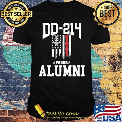 Dd 214 Alumni Us Military Veteran Navy Vintage Us Flag Shirt