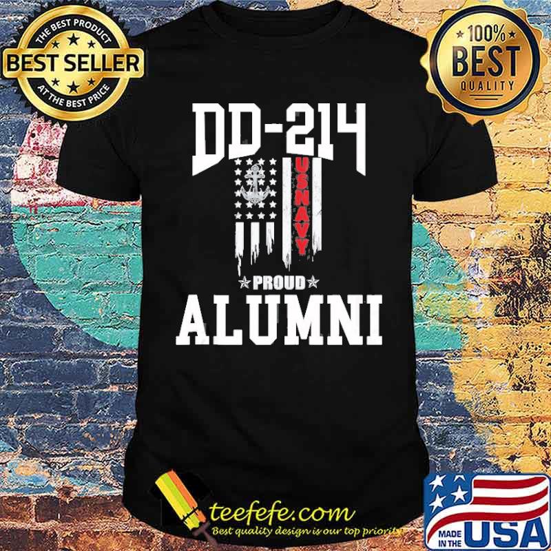 Dd 214 Alumni Us Military Veteran Navy Vintage Us Flag Shirt