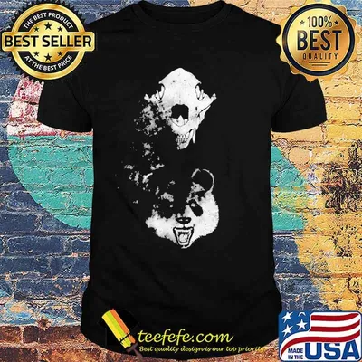 Dead nature skull panda shirt
