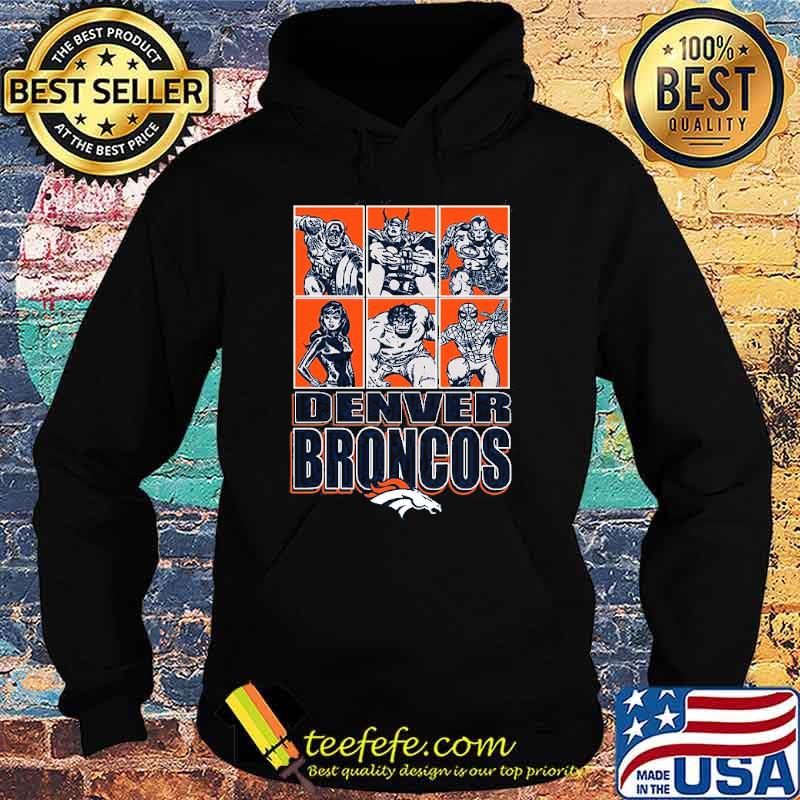 Denver Broncos Disney Marvel Avengers Line-Up s Hoodie Denver Broncos Disney Marvel Avengers Line-Up s Hoodie