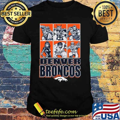 Denver Broncos Disney Marvel Avengers Line-Up shirt
