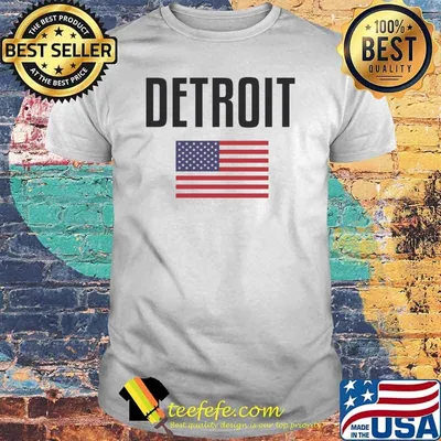 Detroit Baseball American Flag shirt