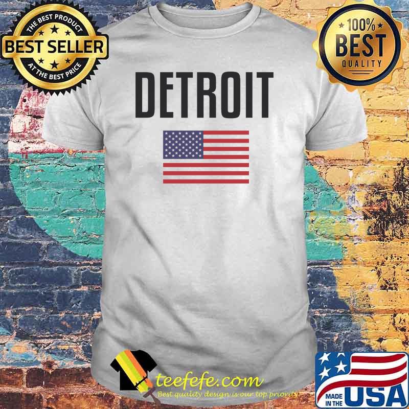 Detroit Baseball American Flag shirt