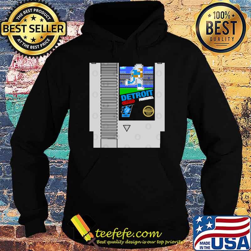 Detroit Football 8 bit cartridge design Baseball s Hoodie Detroit Football 8 bit cartridge design Baseball s Hoodie
