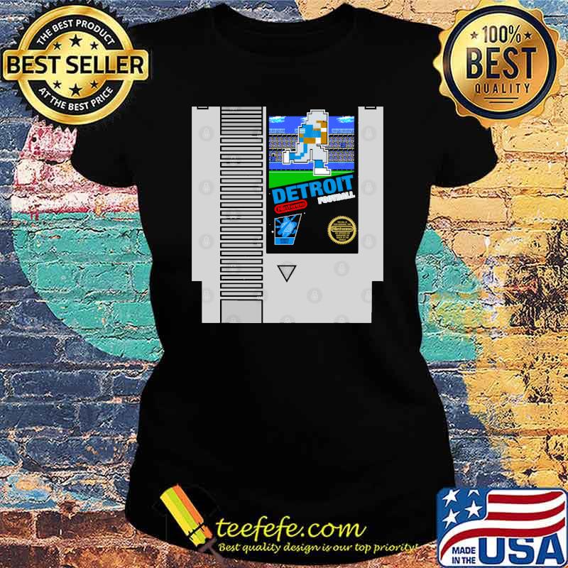 Detroit Football 8 bit cartridge design Baseball s Ladies tee Detroit Football 8 bit cartridge design Baseball s Ladies tee