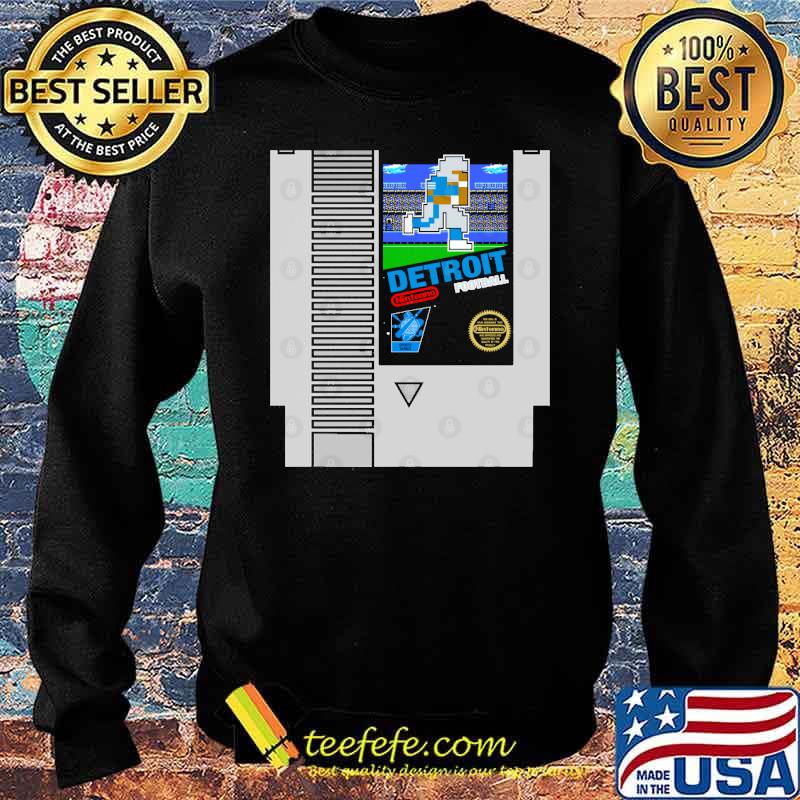 Detroit Football 8 bit cartridge design Baseball s Sweater Detroit Football 8 bit cartridge design Baseball s Sweater