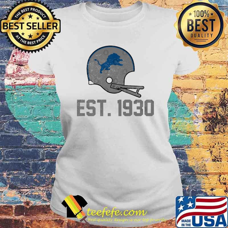 Detroit lions baseball est 1930 helmet s Laides tee Detroit lions baseball est 1930 helmet s Laides tee