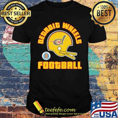 Detroit Wheels Baseball World Football League Helmet shirt
