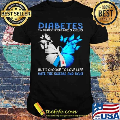 Diabetes Is A Journey I Never Planned Or Asked For But I Choose Butterfly Shirt